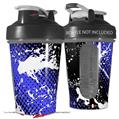 Decal Style Skin Wrap works with Blender Bottle 20oz Halftone Splatter White Blue (BOTTLE NOT INCLUDED)