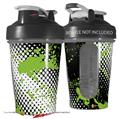 Decal Style Skin Wrap works with Blender Bottle 20oz Halftone Splatter Green White (BOTTLE NOT INCLUDED)