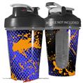 Decal Style Skin Wrap works with Blender Bottle 20oz Halftone Splatter Orange Blue (BOTTLE NOT INCLUDED)