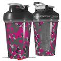 Decal Style Skin Wrap works with Blender Bottle 20oz WraptorCamo Old School Camouflage Camo Fuschia Hot Pink (BOTTLE NOT INCLUDED)