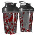 Decal Style Skin Wrap works with Blender Bottle 20oz WraptorCamo Old School Camouflage Camo Red Dark (BOTTLE NOT INCLUDED)