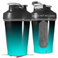 Decal Style Skin Wrap works with Blender Bottle 20oz Smooth Fades Neon Teal Black (BOTTLE NOT INCLUDED)