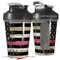 Decal Style Skin Wrap works with Blender Bottle 20oz Painted Faded and Cracked Pink Line USA American Flag (BOTTLE NOT INCLUDED)