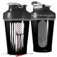 Decal Style Skin Wrap works with Blender Bottle 20oz Brushed USA American Flag Pink Line (BOTTLE NOT INCLUDED)
