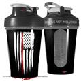 Decal Style Skin Wrap works with Blender Bottle 20oz Brushed USA American Flag Red Line (BOTTLE NOT INCLUDED)