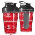 Decal Style Skin Wrap works with Blender Bottle 20oz Ugly Holiday Christmas Sweater - Christmas Trees Red 01 (BOTTLE NOT INCLUDED)