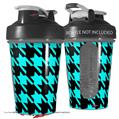 Decal Style Skin Wrap works with Blender Bottle 20oz Houndstooth Neon Teal on Black (BOTTLE NOT INCLUDED)