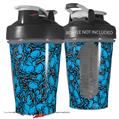 Decal Style Skin Wrap works with Blender Bottle 20oz Scattered Skulls Neon Blue (BOTTLE NOT INCLUDED)