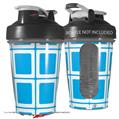 Decal Style Skin Wrap works with Blender Bottle 20oz Squared Neon Blue (BOTTLE NOT INCLUDED)