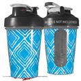 Decal Style Skin Wrap works with Blender Bottle 20oz Wavey Neon Blue (BOTTLE NOT INCLUDED)