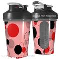 Decal Style Skin Wrap works with Blender Bottle 20oz Lots of Dots Red on Pink (BOTTLE NOT INCLUDED)