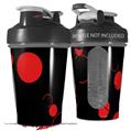 Decal Style Skin Wrap works with Blender Bottle 20oz Lots of Dots Red on Black (BOTTLE NOT INCLUDED)