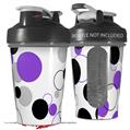Decal Style Skin Wrap works with Blender Bottle 20oz Lots of Dots Purple on White (BOTTLE NOT INCLUDED)