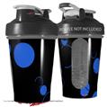 Decal Style Skin Wrap works with Blender Bottle 20oz Lots of Dots Blue on Black (BOTTLE NOT INCLUDED)