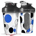 Decal Style Skin Wrap works with Blender Bottle 20oz Lots of Dots Blue on White (BOTTLE NOT INCLUDED)