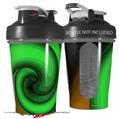 Decal Style Skin Wrap works with Blender Bottle 20oz Alecias Swirl 01 Green (BOTTLE NOT INCLUDED)