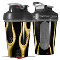 Decal Style Skin Wrap works with Blender Bottle 20oz Metal Flames Yellow (BOTTLE NOT INCLUDED)