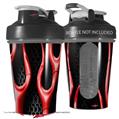Decal Style Skin Wrap works with Blender Bottle 20oz Metal Flames Red (BOTTLE NOT INCLUDED)