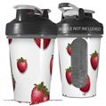 Decal Style Skin Wrap works with Blender Bottle 20oz Strawberries on White (BOTTLE NOT INCLUDED)