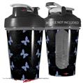 Decal Style Skin Wrap works with Blender Bottle 20oz Pastel Butterflies Blue on Black (BOTTLE NOT INCLUDED)