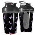 Decal Style Skin Wrap works with Blender Bottle 20oz Pastel Butterflies Purple on Black (BOTTLE NOT INCLUDED)