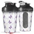 Decal Style Skin Wrap works with Blender Bottle 20oz Pastel Butterflies Purple on White (BOTTLE NOT INCLUDED)