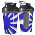 Decal Style Skin Wrap works with Blender Bottle 20oz Rising Sun Japanese Flag Blue (BOTTLE NOT INCLUDED)