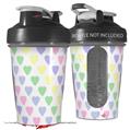 Decal Style Skin Wrap works with Blender Bottle 20oz Pastel Hearts on White (BOTTLE NOT INCLUDED)
