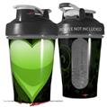 Decal Style Skin Wrap works with Blender Bottle 20oz Glass Heart Grunge Green (BOTTLE NOT INCLUDED)