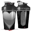 Decal Style Skin Wrap works with Blender Bottle 20oz Glass Heart Grunge Gray (BOTTLE NOT INCLUDED)