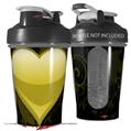 Decal Style Skin Wrap works with Blender Bottle 20oz Glass Heart Grunge Yellow (BOTTLE NOT INCLUDED)