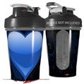 Decal Style Skin Wrap works with Blender Bottle 20oz Glass Heart Grunge Blue (BOTTLE NOT INCLUDED)