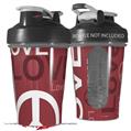 Decal Style Skin Wrap works with Blender Bottle 20oz Love and Peace Pink (BOTTLE NOT INCLUDED)