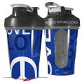 Decal Style Skin Wrap works with Blender Bottle 20oz Love and Peace Blue (BOTTLE NOT INCLUDED)