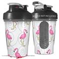 Decal Style Skin Wrap works with Blender Bottle 20oz Flamingos on White (BOTTLE NOT INCLUDED)