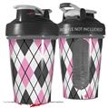 Decal Style Skin Wrap works with Blender Bottle 20oz Argyle Pink and Gray (BOTTLE NOT INCLUDED)