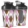 Decal Style Skin Wrap works with Blender Bottle 20oz Argyle Pink and Brown (BOTTLE NOT INCLUDED)