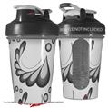 Decal Style Skin Wrap works with Blender Bottle 20oz Petals Gray (BOTTLE NOT INCLUDED)