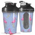 Decal Style Skin Wrap works with Blender Bottle 20oz Flamingos on Blue (BOTTLE NOT INCLUDED)