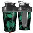 Decal Style Skin Wrap works with Blender Bottle 20oz Skulls Confetti Seafoam Green (BOTTLE NOT INCLUDED)