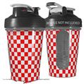 Decal Style Skin Wrap works with Blender Bottle 20oz Checkered Canvas Red and White (BOTTLE NOT INCLUDED)