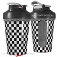 Decal Style Skin Wrap works with Blender Bottle 20oz Checkered Canvas Black and White (BOTTLE NOT INCLUDED)