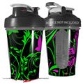 Decal Style Skin Wrap works with Blender Bottle 20oz Twisted Garden Green and Hot Pink (BOTTLE NOT INCLUDED)