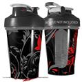 Decal Style Skin Wrap works with Blender Bottle 20oz Twisted Garden Gray and Red (BOTTLE NOT INCLUDED)