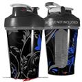 Decal Style Skin Wrap works with Blender Bottle 20oz Twisted Garden Gray and Blue (BOTTLE NOT INCLUDED)