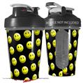 Decal Style Skin Wrap works with Blender Bottle 20oz Smileys on Black (BOTTLE NOT INCLUDED)