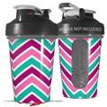 Decal Style Skin Wrap works with Blender Bottle 20oz Zig Zag Teal Pink Purple (BOTTLE NOT INCLUDED)