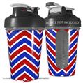Decal Style Skin Wrap works with Blender Bottle 20oz Zig Zag Red White and Blue (BOTTLE NOT INCLUDED)