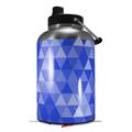 Skin Decal Wrap for 2017 RTIC One Gallon Jug Triangle Mosaic Blue (Jug NOT INCLUDED) by WraptorSkinz