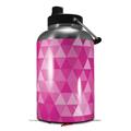 Skin Decal Wrap for 2017 RTIC One Gallon Jug Triangle Mosaic Fuchsia (Jug NOT INCLUDED) by WraptorSkinz